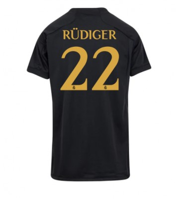 Real Madrid Antonio Rudiger #22 Koszulka Trzecich Kobiety 2023-24 Krótki Rękaw